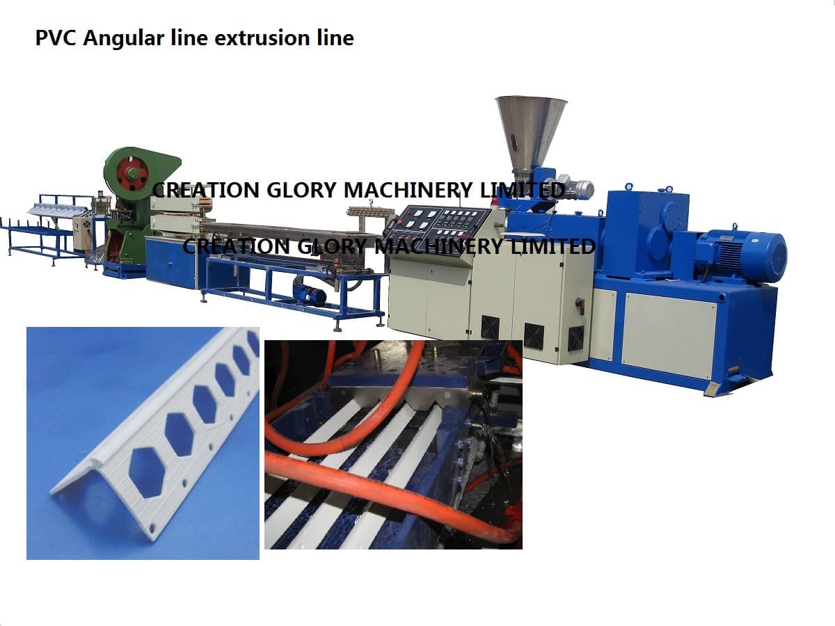 PVC angular line profile extrusion machine